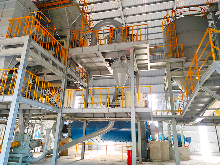 Calcium carbonate ball mill classification production line