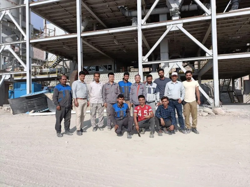 Site d'installation et de mise en service de la ligne de production de classification de broyeur à boulets de carbonate de calcium